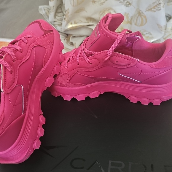 New Reebok Cardi B Classic Leather Junior Sneakers Pink Size 6.5 (Fits Women’s 8 - Picture 11 of 11